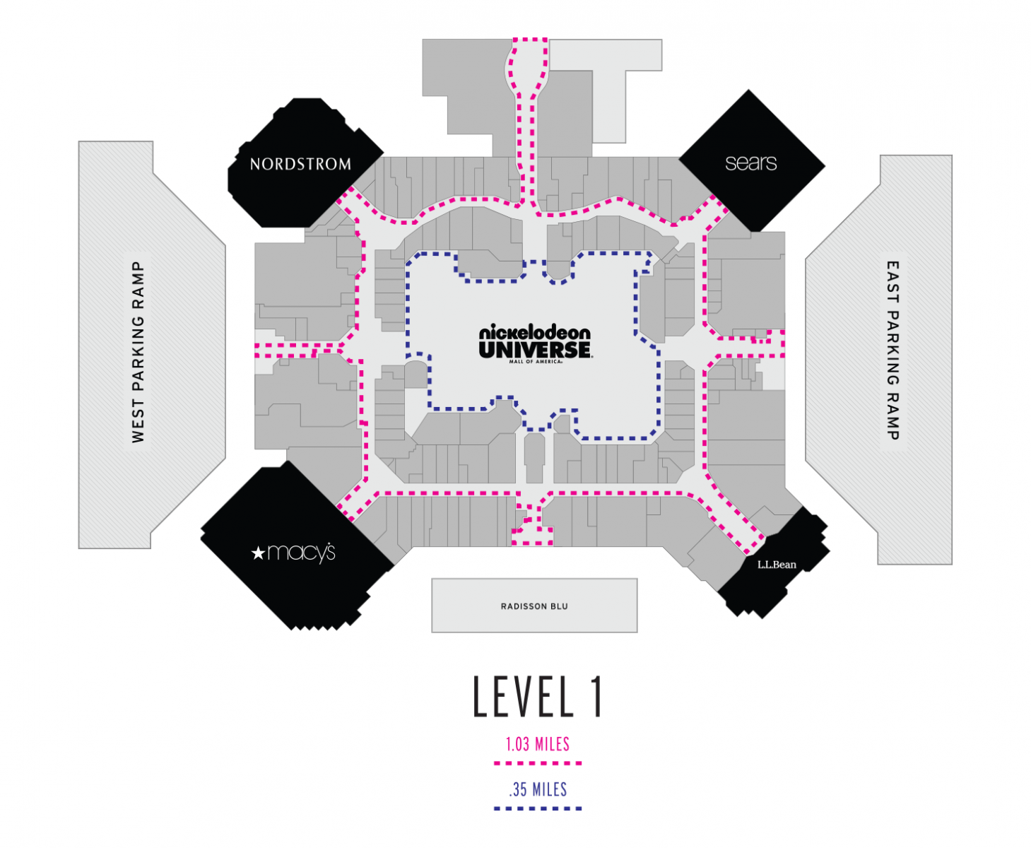 Mall Of America Map Of Stores Map With States   WalkingMap Level1 