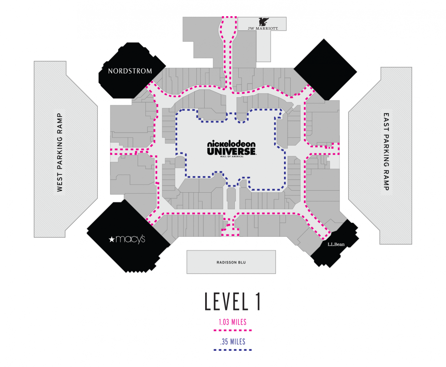 Map Of The Mall Of America Cape May County Map   WalkingMap Level1 2 